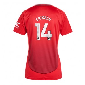 Manchester United Christian Eriksen #14 Dámské Domácí Dres 2024-25 Krátký Rukáv